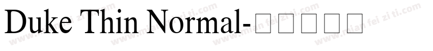 Duke Thin Normal字体转换